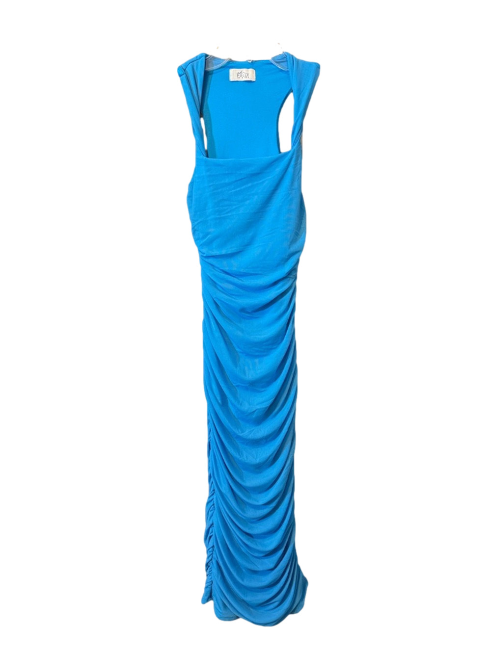 Oh Polly Vibrant Blue Bodycon Ruched Dress Size 4